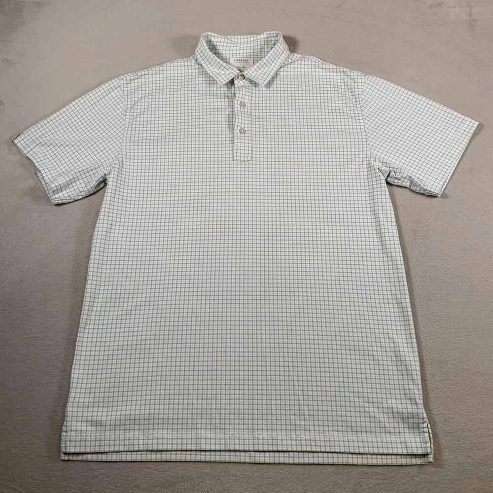 Link Soul Shirt Mens Large White Gray Check Short Sleeve Golf Outdoors Button Up